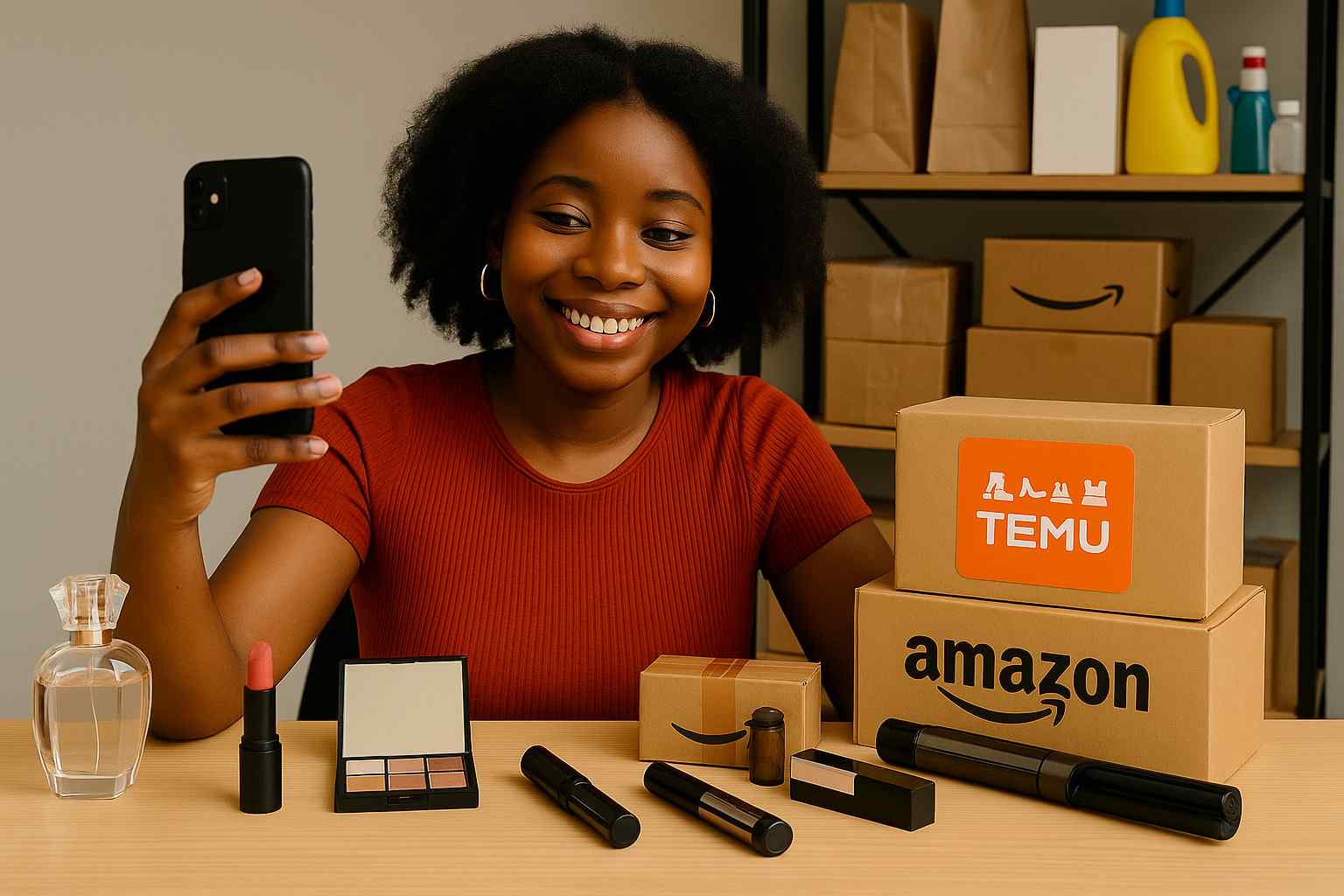 Elle rêvait de vendre du maquillage importé léger Elle rêvait de vendre du maquillage importé léger